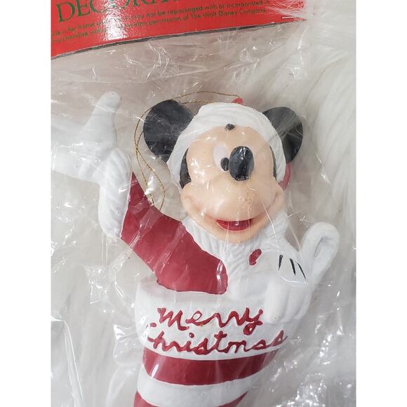 Vintage Mickey Unlimited Disney Kurt Adler Mickey Red/White Stocking Ornament‎ - Picture 2 of 5
